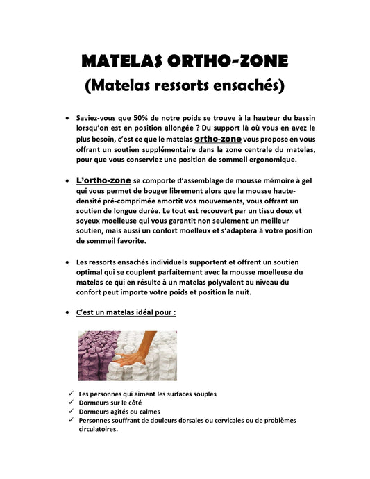 Matelas Ortho-zone - Ortho-zone mattress