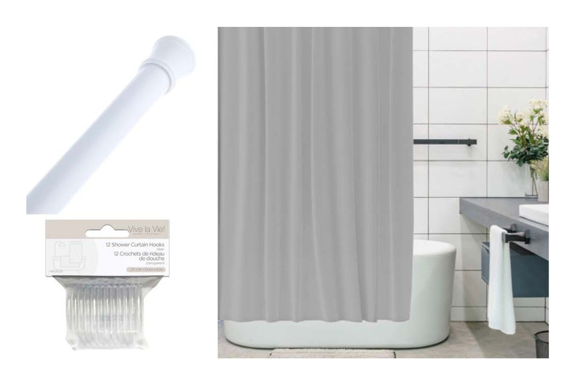 Ensemble de rideau de douche complet