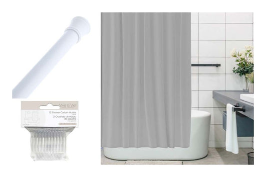 Ensemble de rideau de douche complet